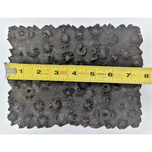 Antique Wooden Printing Block Hand Carved Textile Fabric Stamp As Is - Picture 6 of 10